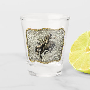 Copo De Shot Fivela do Corredor Ocidental do Cowboy Bronc