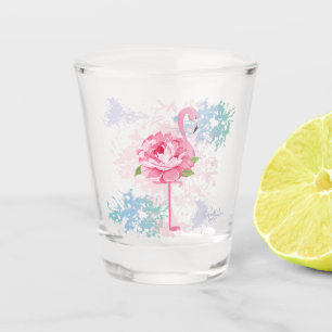 Copo De Shot Flamingo pintado à mão
