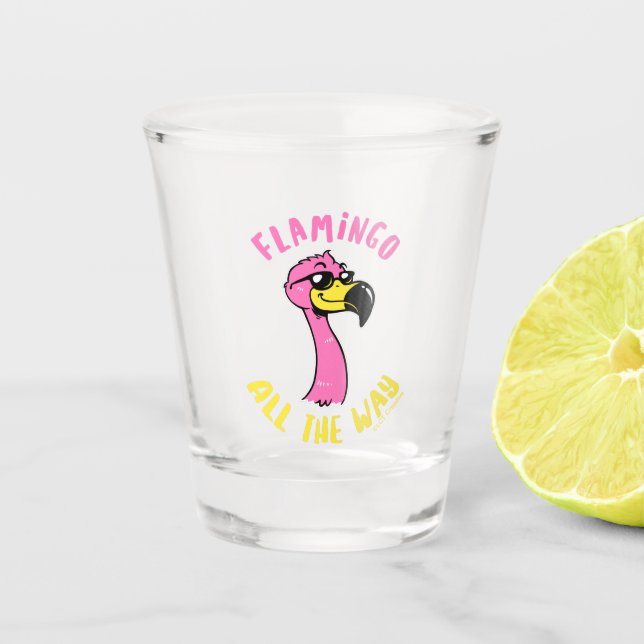 Copo De Shot Flamingo Por Todo O Caminho (Frente)