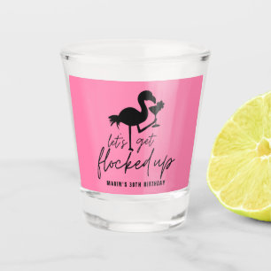 Copo De Shot Flamingo Rosa Enfiou Praia Tropical Aniversário