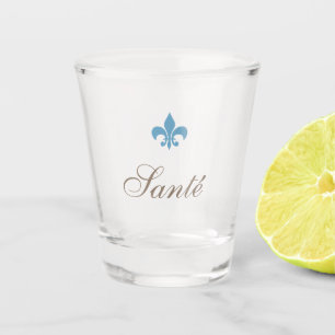 Copo De Shot Fleur de Lis Santé, de França, Favor do Casamento