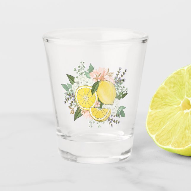 Copo De Shot Flor de Limão Amarelo (Frente)