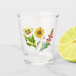 Copo De Shot Flor Silvestre Boho Rústico