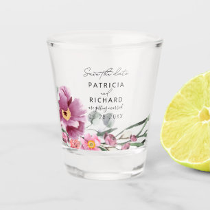Copo De Shot Flores Silvestres Aquarela Casamento Salvar A Data