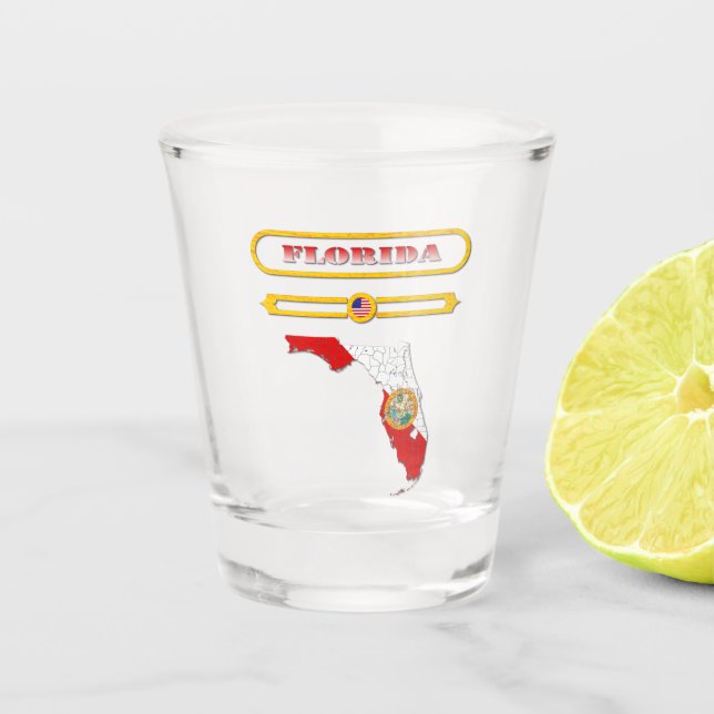 COPO DE SHOT FLORIDA, FLORIDA MAP, USA. SAMER BRASIL (Frente)