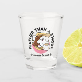 Copo De Shot Fluffier Tha S’more - Cute Dog and Dessert Pun