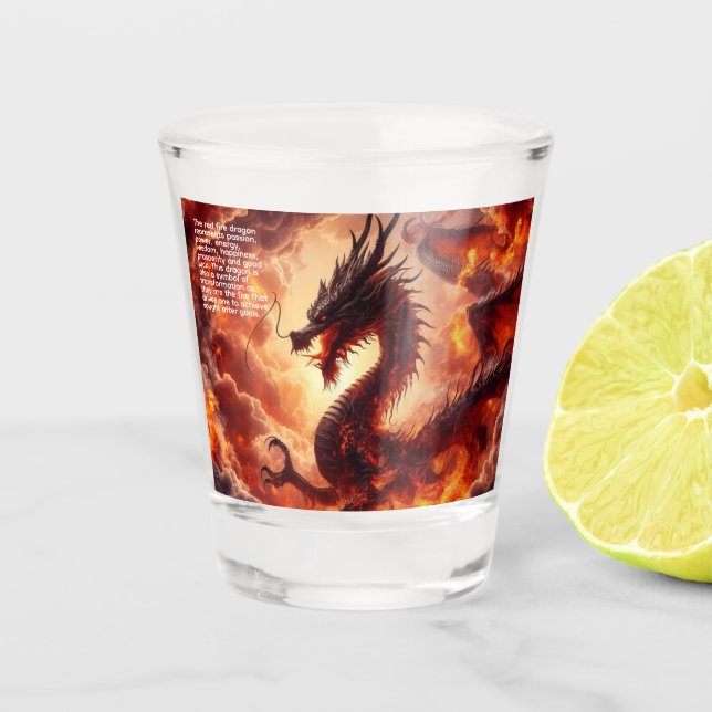 Copo De Shot Fogo de Dragão (Frente)