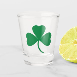 Copo De Shot Folha do trevo do verde do dia de St Patrick