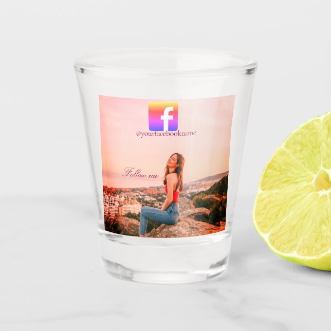 Copo De Shot follow us facebook username social media photo  (Frente)