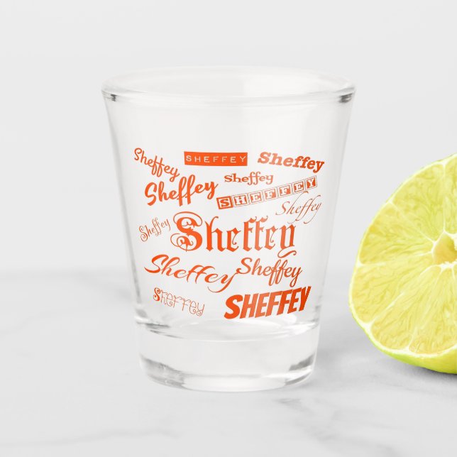 Copo De Shot Fontes Laranja Sheffey - 9569 (Frente)