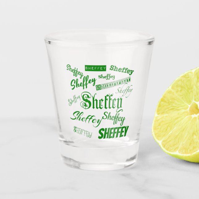 Copo De Shot Fontes verdes de Sheffey - 9568 (Frente)
