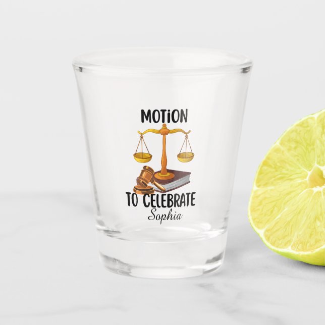 Copo De Shot Formado em direito engraçado personalizado (Frente)