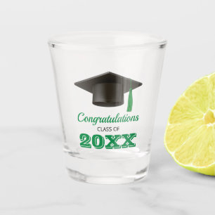 Copo De Shot Formando da Faculdade de Parabéns Verdes