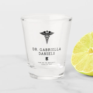 Copo De Shot Formatura de Doutor da Escola Médica Moderna Perso