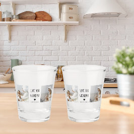 Copo De Shot Foto de Colagem Moderna Ama Sua Avó Melhor Present