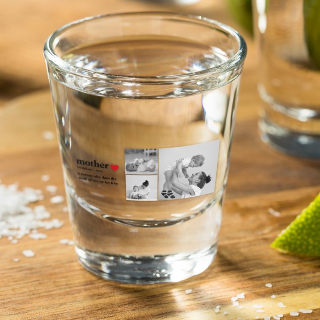 Copo De Shot Foto de Colagem Moderna e Texto Vermelho Doente Mã (Criador carregado)