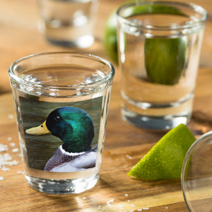 Copo De Shot Foto de Pato de Mallard Verde
