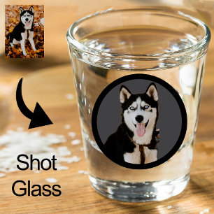 Copo De Shot Foto de sobra de Pet Dog Pet Pet de Stofer Preto E