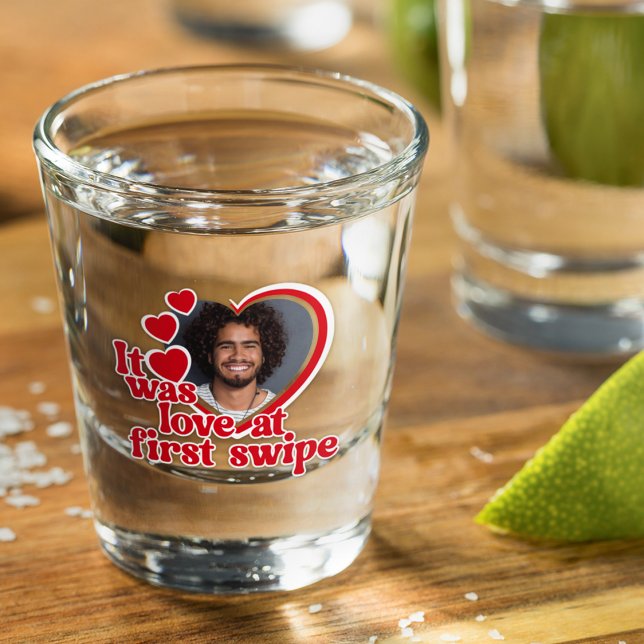 Copo De Shot Foto engraçada do coração de amor (Criador carregado)