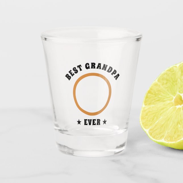 Copo De Shot Foto Personalizada da Melhor Vovô Alguma Vez (Frente)