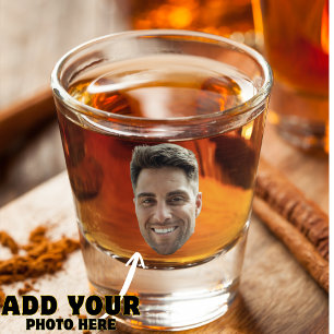 Copo De Shot Foto Personalizada de Rosto Diversão Festa de Aniv