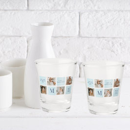 Copo De Shot Fotos de Colagem Moderna - Presente Azul dos Melho