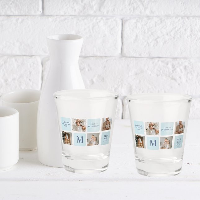 Copo De Shot Fotos de Colagem Moderna - Presente Azul dos Melho (Criador carregado)