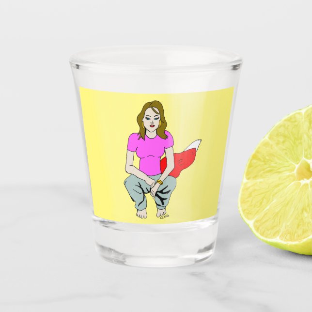 Copo De Shot foxy Girl shot glass (Frente)