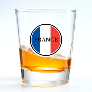 Copo De Shot França Bandeira francesa Red White & Blue Patrióti