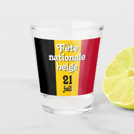 Copo De Shot França Fête nationale belge Bandeira belga