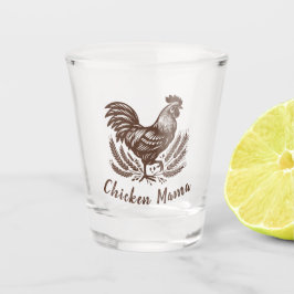 Copo De Shot Frango Mama Avicultor Ovo Fazendeiro Marrom