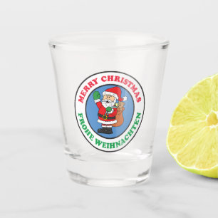 Copo De Shot Frohe Weihnachten Papais noeis de Natal Alemães