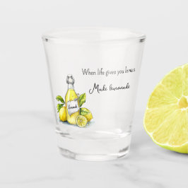 Copo De Shot Frutas Amarelas Limões Fazem Limonada