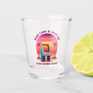 Copo De Shot Funny Retro Gaming 80s Arcade 8-Bit Gamer Humor