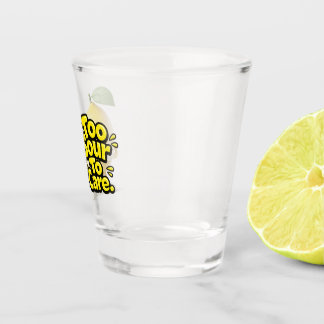Copo De Shot Funny Sour Lemon Glass Cup | Cute Angry Lemon Juic