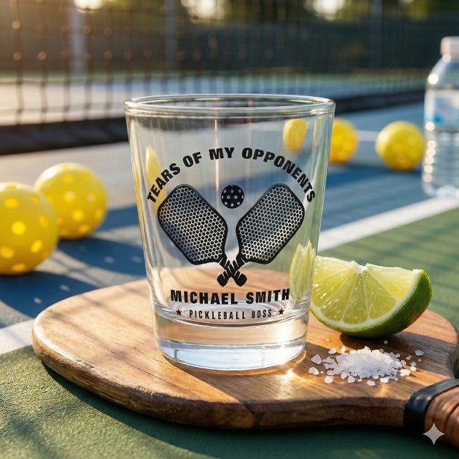 Copo De Shot Funny Tears of My Pickleball Opponents (A must‑have barware piece for pickleball lovers! )