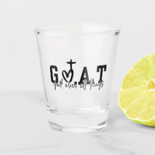 Copo De Shot G.O.A.T Deus Sobre Todas As Coisas Jesus Cristão