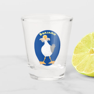 Copo De Shot Gaivota engraçada com desenho francês
