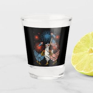 Copo De Shot Galinha dos EUA Bandeira Patriótica 4 de julho