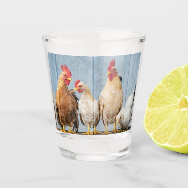 Copo De Shot Galinhas e Pintinhos (Frente)