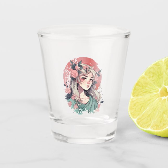 Copo De Shot Garota Anime Fofa (Frente)