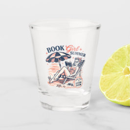 Copo De Shot Garota do Livro de Verão Praia Retro