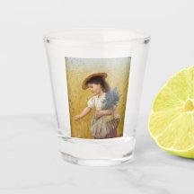 Garota jovem em um campo de trigo