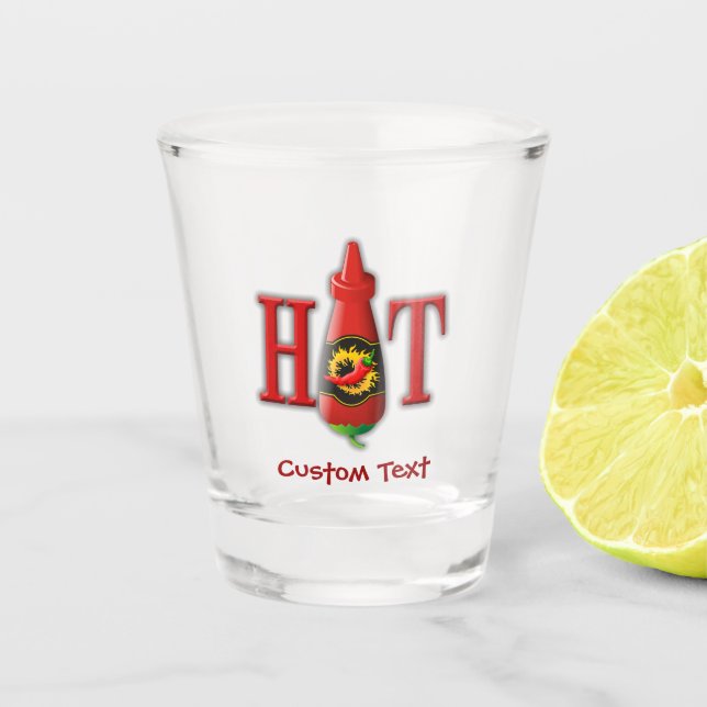 Copo De Shot Garrafa de molho quente (Frente)