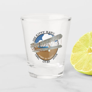 COPO DE SHOT GATINHO USS HAWK CV-63 1961-2009 SHOT GLASS