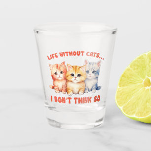 Copo De Shot Gatinhos Coloridos Bonitos - Vida Sem Gatos?