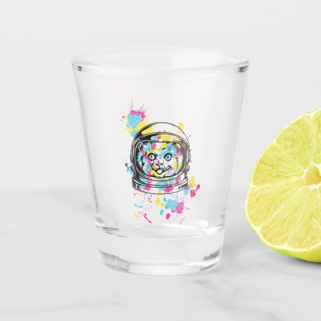 Copo De Shot Gato Astronauta (Frente)