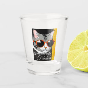 Copo De Shot Gato Pawsitivamente Fabuloso