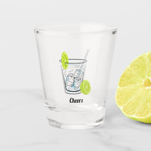 Copo De Shot Gelo e uma fatia (Frente)