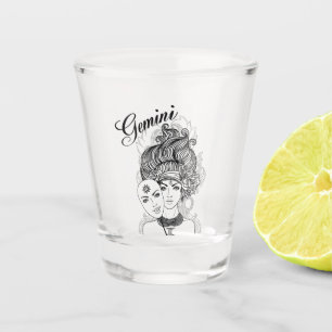 Copo De Shot Gemini - Mascarada Lady Zodiac Glass